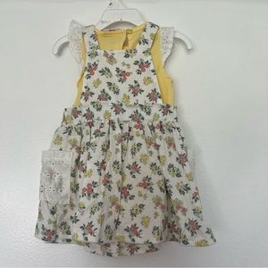 NWT‎ Baby Girl Little Lass 2pc. Floral Dress 18M